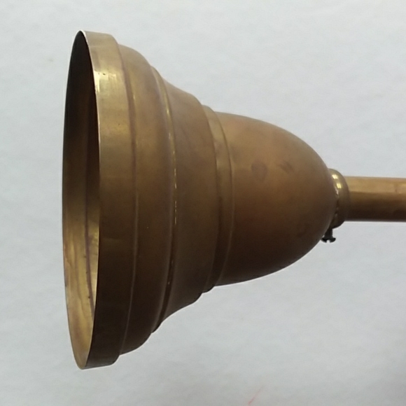 Vintage Brass Ceiling Light Fixture - Picture 7 of 11